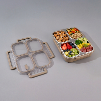 Aryıldız Bento Lunch Box 4 Bölmeli Haki - 2