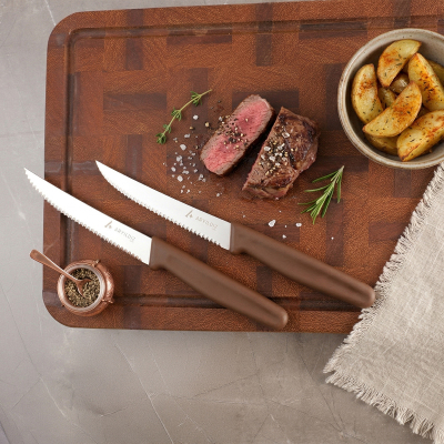Aryıldız Daily Steak Bıçak 2’li Kahverengi - 1
