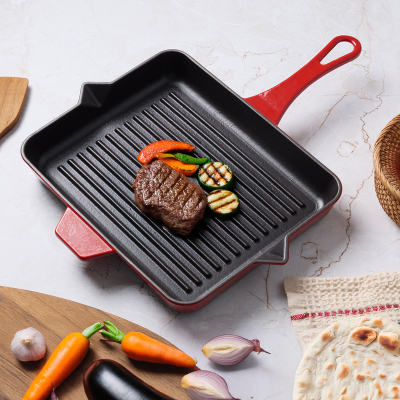 Aryıldız Duo Cast Grill Tava Kırmızı 26x32 cm - 1