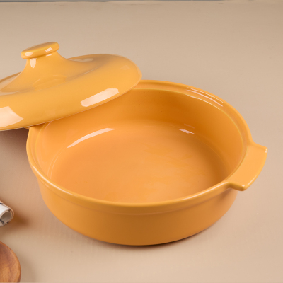 Aryıldız Elissa Kapaklı Karnıyarık Fırın Kabı Sarı 31 cm - 2