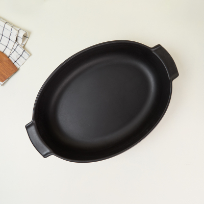 Aryıldız Elissa Oval Fırın Kabı Mat Siyah 40 cm - 2