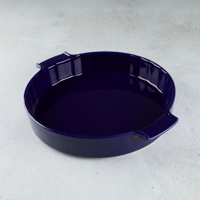 Aryıldız Elissa Rölyefli Yuvarlak Fırın Kabı Kobalt 32.5 cm - 2