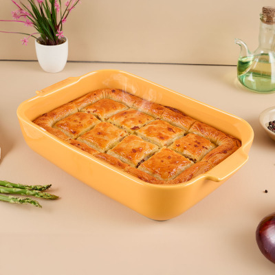 Aryıldız Elissa Dikdörtgen Fırın Kabı Sarı 36 cm - ARYILDIZ