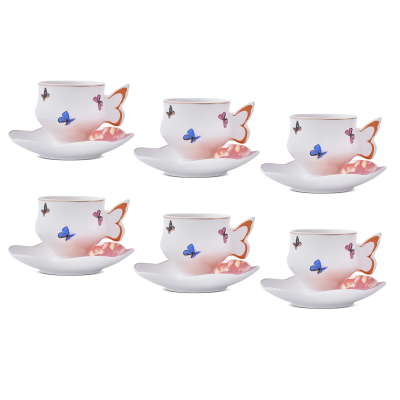 Aryıldız Grass 6 Kişilik 12 Parça Kahve Fincan Takımı Turuncu 90 ml - 5