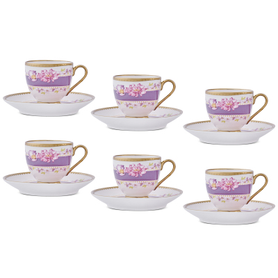 Aryıldız Jevel 6 Kişilik 12 Parça Kahve Fincan Takımı Mor 90 Ml - 5