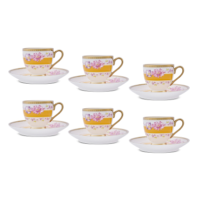 Aryıldız Jevel 12 Parça 6 Kişilik Kahve Fincan Takımı Sarı 90 Ml - 5