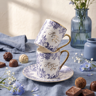 Aryıldız Lavanya Blue 4 Parça 2 Kişilik Kahve Fincan Takımı 90 ml - 3