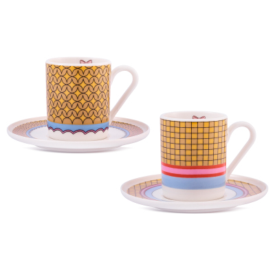 Aryıldız Lura 4 Parça 2 Kişilik Kahve Fincan Takımı Sarı 90 ml - 4