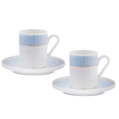 Aryıldız Nila 4 Parça 2 Kişilik Kahve Fincan Takımı Mavi 90 ml - 4