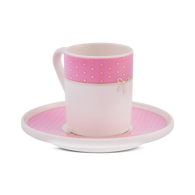 Aryıldız Nila 4 Parça 2 Kişilik Kahve Fincan Takımı Pembe 90 ml - 4