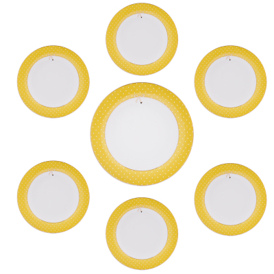Aryıldız Nila 7 Parça 6 Kişilik Pasta Takımı Sarı - 4