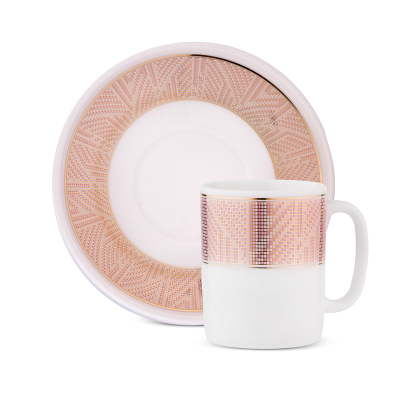 Aryıldız Nova 12 Parça 6 Kişilik Kahve Fincan Takımı Pembe 90 ml - 5