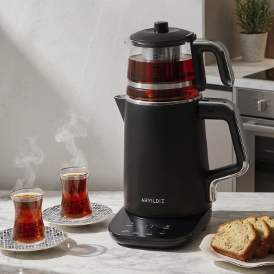 Aryıldız Omega Tea Çay Makinesi Siyah - 1