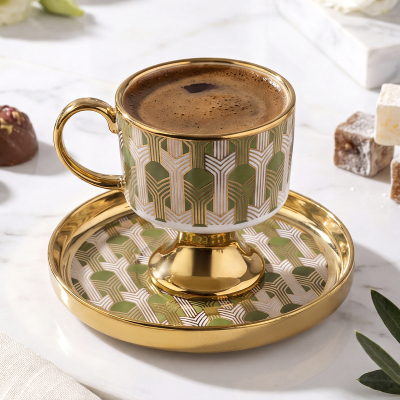 Aryıldız Quinn Green 12 Parça 6 Kişilik Kahve Fincan Takımı 90 ml - 3