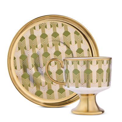 Aryıldız Quinn Green 12 Parça 6 Kişilik Kahve Fincan Takımı 90 ml - 4