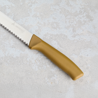 Aryıldız Rexa Tırtıklı Ekmek Bıçak Gold 19 cm - 5