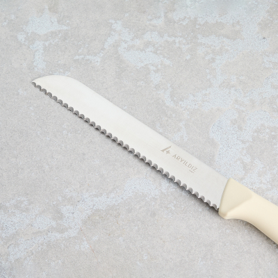 Aryıldız Rexa Tırtıklı Ekmek Bıçak Krem 19 cm - 4