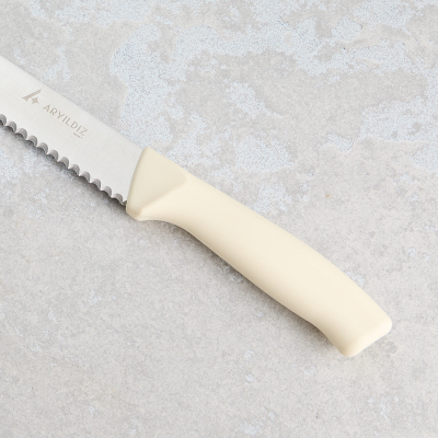 Aryıldız Rexa Tırtıklı Ekmek Bıçak Krem 19 cm - 5