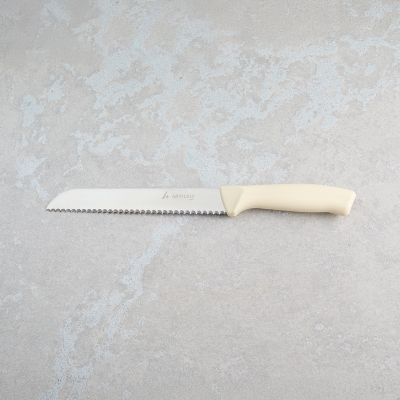 Aryıldız Rexa Tırtıklı Ekmek Bıçak Krem 19 cm - 6