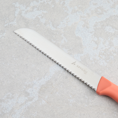 Aryıldız Rexa Tırtıklı Ekmek Bıçak Turuncu 19 cm - 4