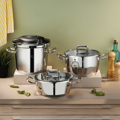 Aryıldız Touch & Cook Kanka Düdüklü Tencere Seti 3+4,5+6 Litre - 1