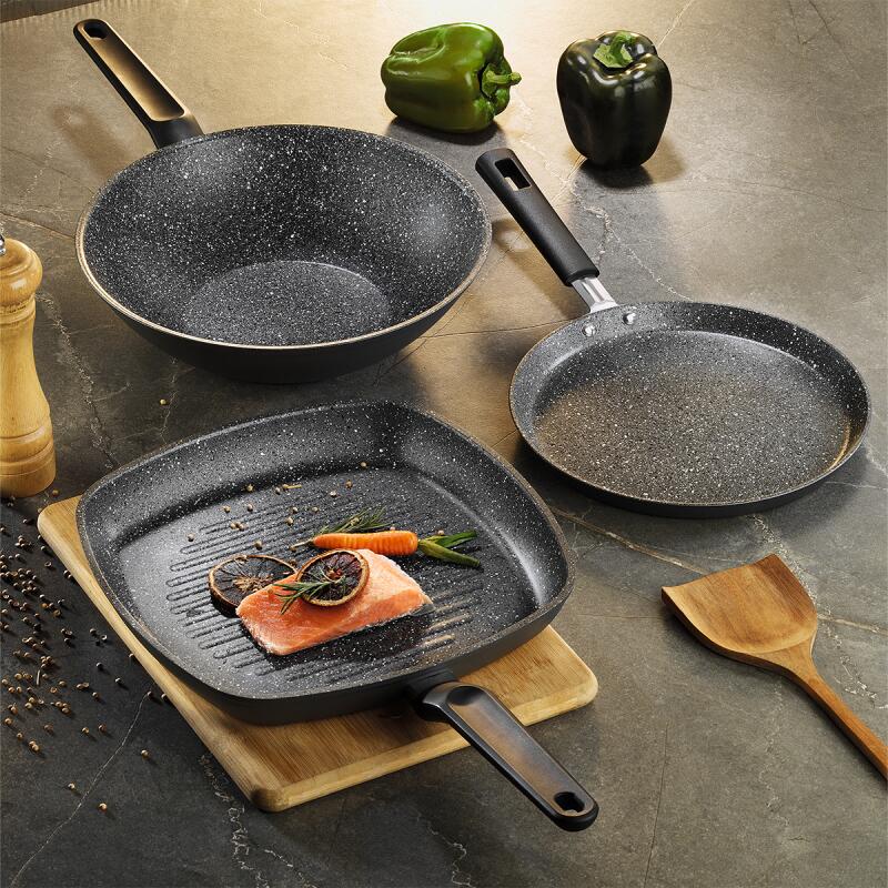 Aryıldız Truecook 3 Parça Wok + Krep + Grill Tava Seti - 1