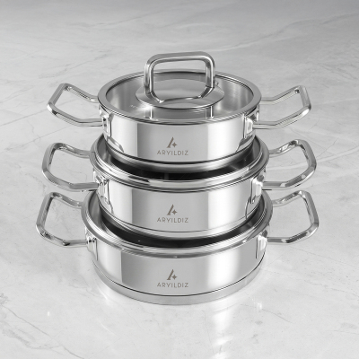 Aryıldız Vento Prestige 6 Parça Mini Tencere Seti - 3