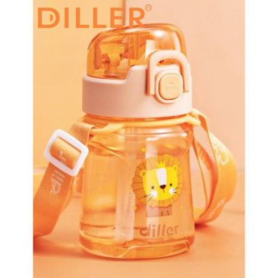 Diller Tritan Pipetli Çocuk Matara Turuncu 550 ml - 3