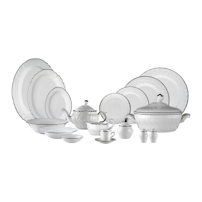 Evaliza Caserta Platin 101 Parça 12 Kişilik Yemek Takımı - 2
