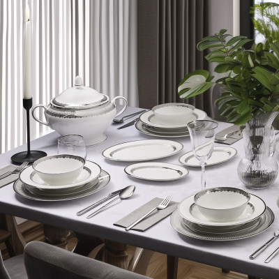 Evaliza Crown Patin 60 Parça 12 Kişilik Yemek Takımı - 1