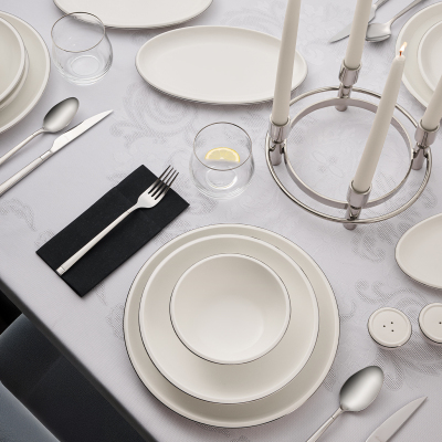 Evaliza Elegant Platin 32 Parça 6 Kişilik Yemek Takımı - 2