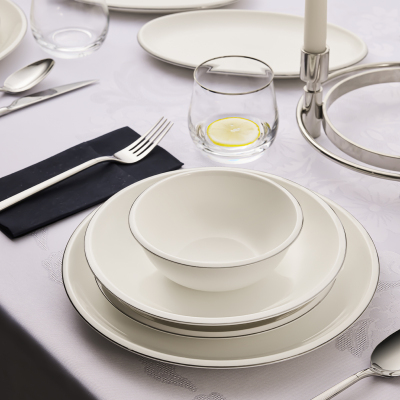 Evaliza Elegant Platin 32 Parça 6 Kişilik Yemek Takımı - 3