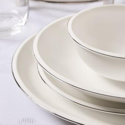 Evaliza Elegant Platin 32 Parça 6 Kişilik Yemek Takımı - 4