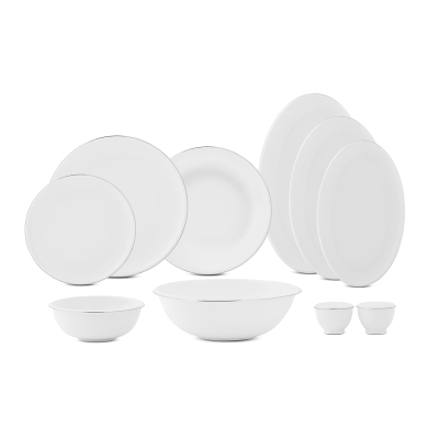 Evaliza Elegant Platin 32 Parça 6 Kişilik Yemek Takımı - 6