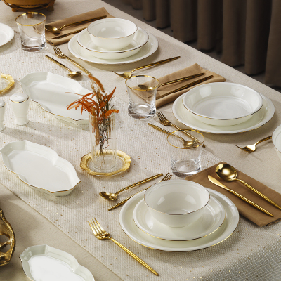 Evaliza Sapphire Gold 32 Parça 6 Kişilik Yemek Takımı - 1