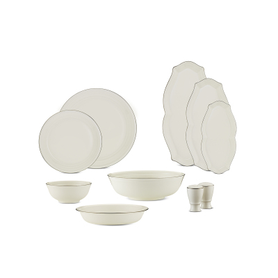 Evaliza Sapphire Platin 32 Parça 6 Kişilik Yemek Takımı - 4