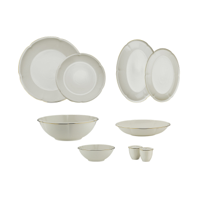 Evaliza Terra Royal Gold 32 Parça 6 Kişilik Yemek Takımı - 4