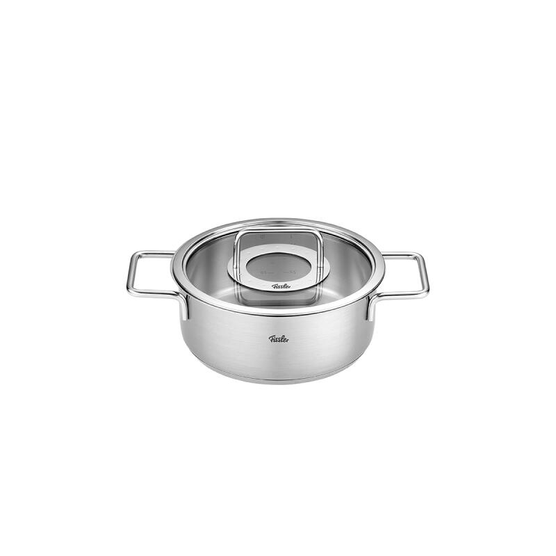 Fissler Pure Collection Cam Kapak Kısa Tencere 24 cm - 1