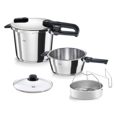 Fissler Vitaquick Edition 6+3,5 Litre Düdüklü Tencere + Adamant Tencere ve Tava Seti - 2