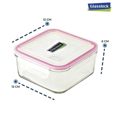 Glasslock Kare Cam Saklama Kabı 490 ml - 2