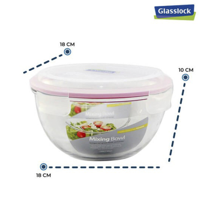 Glasslock Yuvarlak Cam Saklama Kabı 1000 ml - 3