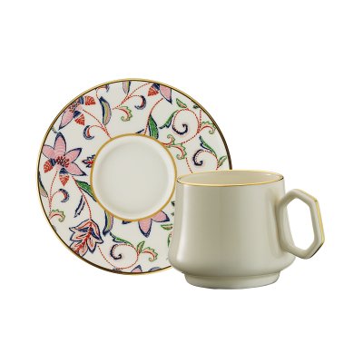Sandro Moreno 1453 Desen Yağmuru Geometrik Gold 12 Parça 6 Kişilik Kahve Fincan Takımı 90 ml - 7