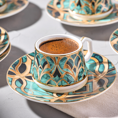 Sandro Moreno 1453 Geo Avangarde 12 Parça 6 Kişilik Kahve Fincan Takımı 90 ml - 2