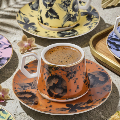 Sandro Moreno Retro Rose 12 Parça 6 Kişilik Kahve Fincan Takımı 90 ml - 2