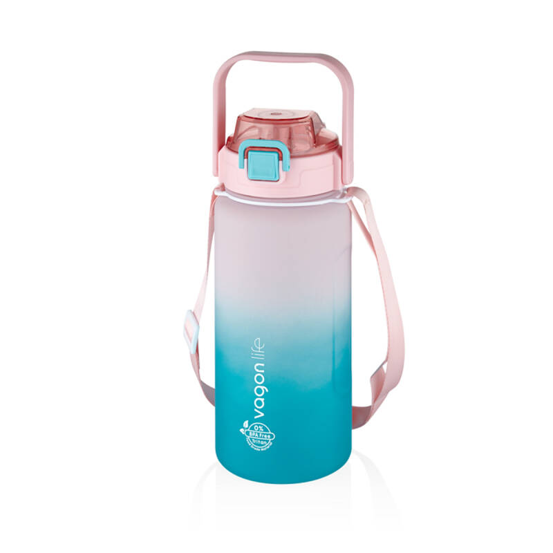 Vagonlife Tritan Su Matarası Pembe-Turkuaz 1500 ml - 2