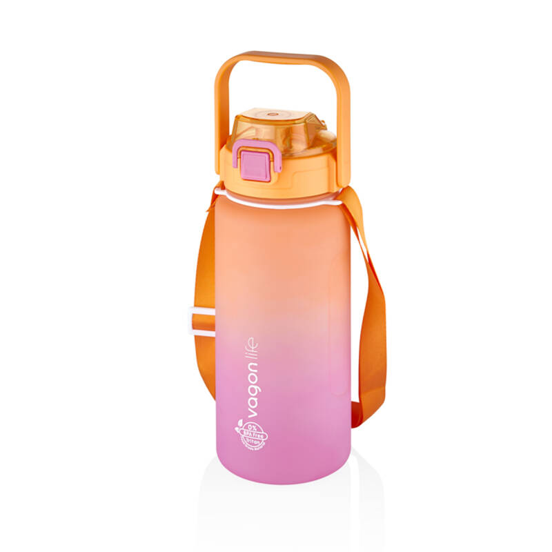 Vagonlife Tritan Su Matarası Turuncu-Pembe 1500 ml - 1