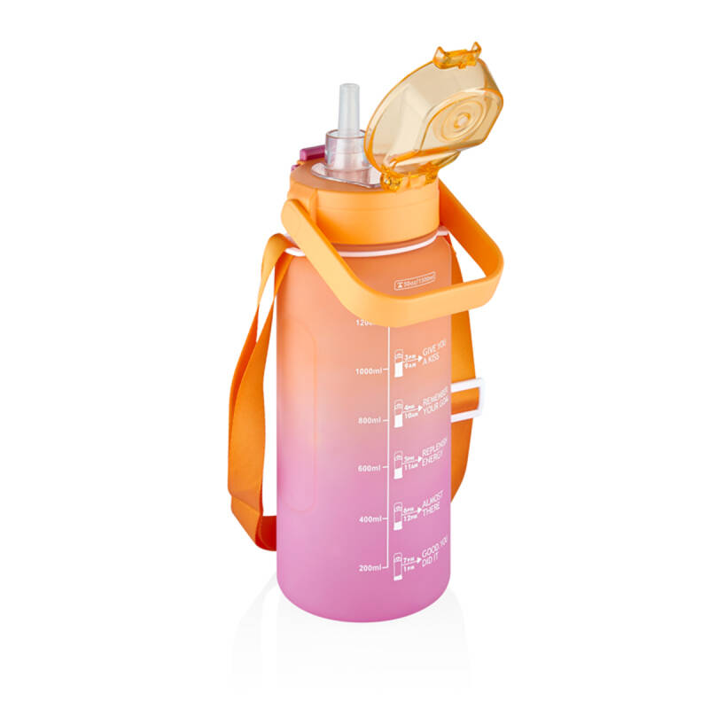 Vagonlife Tritan Su Matarası Turuncu-Pembe 1500 ml - 2