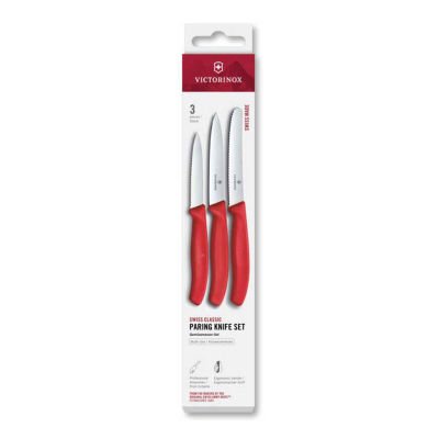 Victorinox Swiss Classic Bıçak Seti 3’lü Kırmızı - VICTORINOX