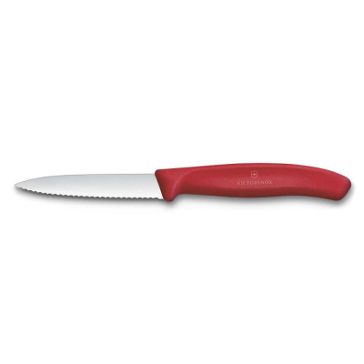 Victorinox Swiss Classic Sivri Uçlu Tırtıklı Soyma Bıçak Kırmızı 8 cm - 1