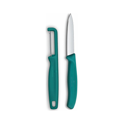 Victorinox Swiss Classic Soyma Bıçak + Soyacak Seti Yeşil - 3